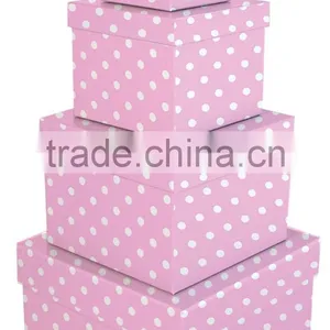 Simply Desk Nesting Boxes,Set Of 4 Nested Decorative Boxes,Pink/Blue Box Nest thumbnail-1