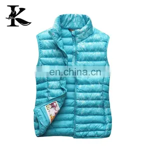 Wholesale Male Casual Camouflage Stand Collor Padded Down Vest thumbnail-4