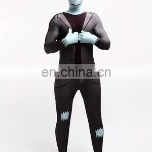 Dark Gray Business Zentai Second Skin Pilot Tuxedo Suit Fancy Dress Costume thumbnail-1