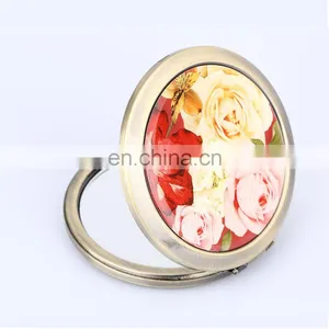 Christmas Gift High Quality Rose Gold Pocket Mirror Compact Mirror thumbnail-1