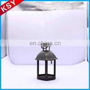 Professional Manufacturer Wholesale Decorative Black Metal Flower Candle Lantern Holder thumbnail-6