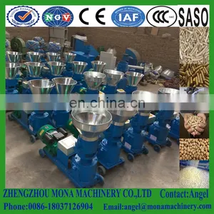 Flat Die Straw Rice Husk Alfalfa Biomass Sawdust Diesel Engine Driven Wood Pellet Machinery thumbnail-3