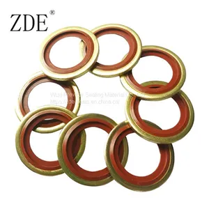 Carbon Steel FKM Rubber Metal Bonded Seal Washers thumbnail-1