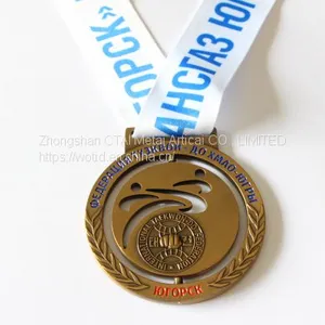 Newest Hot Sale Black Color Sport Stopwatch Medal for Souvenir. thumbnail-2