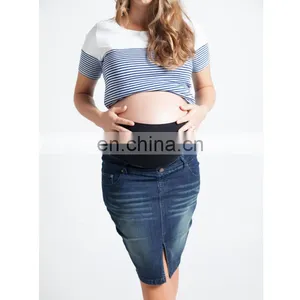 DiZNEW Fashion Plus Size Maternity Stretch Denim Skirt Women thumbnail-2
