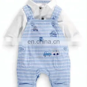2018 New Baby Boy Cool Car Suspender Pants Back Pants T-shirt Two Suits thumbnail-1