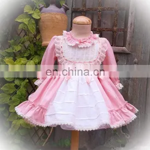 2020 New Autumn Baby Girls Dress Stitching Vintage Spanish Lolita Princess Ball Gown Dress for Girl Vestidos thumbnail-1