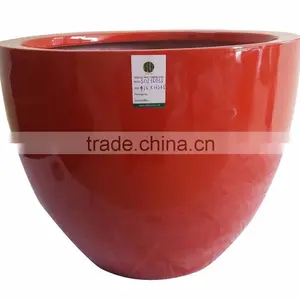 GARDEN DECORATION FIBERGLASS FLOWER POTS AND PLANTING thumbnail-1