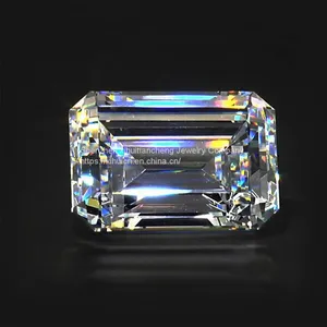 Hot Sale D Color Near Colorless Emerald Cut VVS1 Clarity Synthetic Loose Moissanite Wholesale Price Directly Factory thumbnail-1
