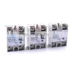 Single Phase Solid State Relay SSR-40DA SSR-25DA SSR-10DA DC to AC 3-32VDC Input 24-380VAC Output Solid State Relay Module thumbnail-1