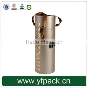 2016 Red Round Hat Box Wholesale/Round Paper Box Template/Round Tube Wine Gift Box thumbnail-2