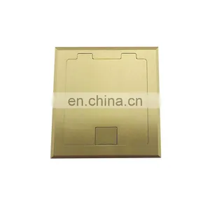 Stainless Steel Power VGA 3.5mm Audio Multimedia Hidden Electrical Floor Box thumbnail-3