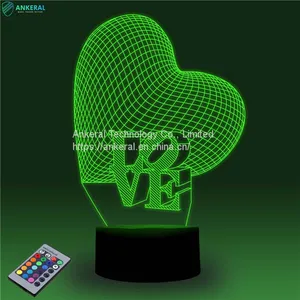 Love Heart 3D Atmosphere Night Light Fantastic Creative New Designs thumbnail-3