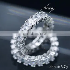 Fashion Custom Design Popular, New Fashion 925 Sterling Silver Bling Bling Baguette Classic Diamond Ring for Women/ thumbnail-3