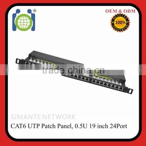 Fast Delivery 0.5U 19 Inch RJ45 24 Port Krone FTP CAT.6 Patch Panel thumbnail-1