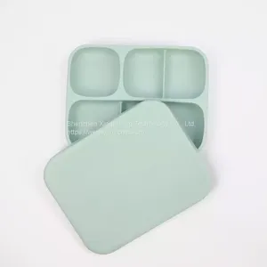 Silicone Baby Feeding Set Baby Feeding Plate Silicone Tableware Plate for Kids Toddlers Suction Silicone Dinner Plate thumbnail-1