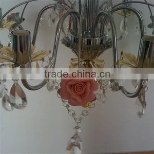 Modern Ceramics Flower Crystal Chandelier thumbnail-4