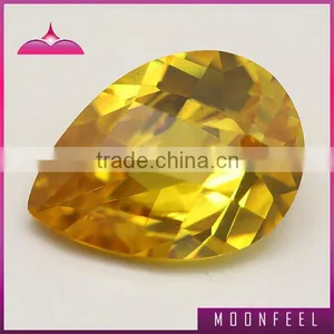 Golden Pear Shape Synthetic Stones Jewelry thumbnail-1