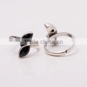 BLACK ONYX TOE RING Sterling Silver Jewelry Wholesale,WHOLESALE SILVER JEWELRY,SILVER EXPORTER,SILVER JEWELRY FROM INDIA thumbnail-1
