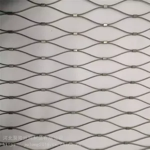 304 316 High Strength Stainless Steel Hand-Woven Ferruled Cable Wire Rope Mesh for Garden Fence/ Bird Cage thumbnail-1