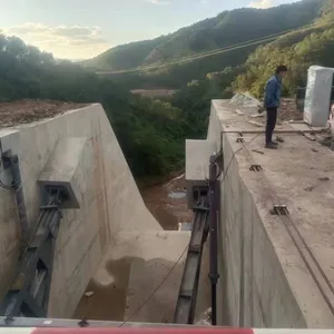 Eritrea Arched Steel Sluice Gate, Steel Flat Plate Channel Gate, Sewage Treatment Stainless Steel Watertight Steel Gate for Water Supply and Drainage thumbnail-1