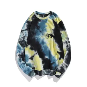 Manufacturer Wholesale Custom Cotton French Terry Men SweatShirts Tie Dye Crew Neck Jumper Sweatshirts thumbnail-1