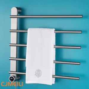 Bathroom Electric Heated Towel Rack, Towel Warmer for Bathroom, Wall Mounted Stainless Steel,4 Colours thumbnail-3