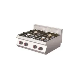 4-Burner Countertop Gas Cooker With 25kW Fan Power for Commercial Kitchens thumbnail-1