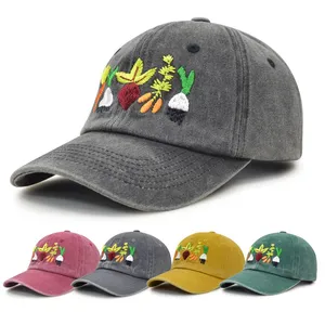 Gorra de deporte de algodón lavado Vintage Aruba con bordado personalizado thumbnail-1