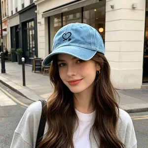 Ripped Washed Cotton Caps for Men Women Distressed Vintage Baseball Hats thumbnail-1