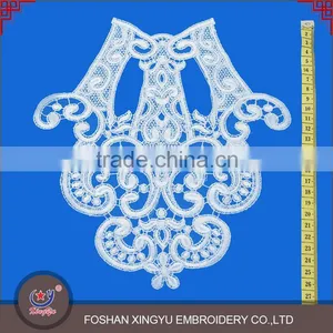 China Professional Embroidery Lace Manufacture Cotton Lace Blouse Back Neck Patch Designs thumbnail-3