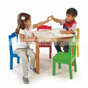 High Quality Kids' Table and 4-Chair Set thumbnail-5