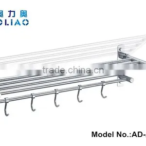 High Quality Bathroom Hardware Accessory Stainless Steel Swing Bathroom Standing Towel Racks thumbnail-1