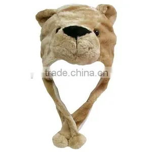 Plush Animal Head Hat/ Plush Animal Winter Hat/winter Warm Plush Hat thumbnail-2