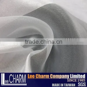 Black and White Sheer Voile Curtain Fabric thumbnail-6