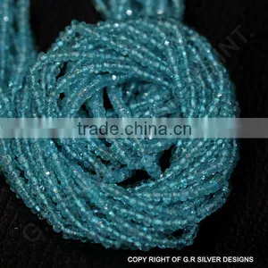 Natural Gemstone Beads Apatite Faceted Rondelle Strands Wholesale Suppliers thumbnail-1