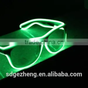 Flashing el Wire Glasses for Party and Stage Ice Blue Lime Green Purple Red Colorful el Sunglasses With CE ROHS Compliance thumbnail-2