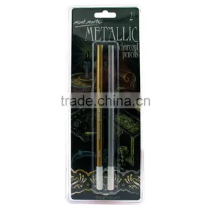 Mont Marte Metallic Charcoal Pencils 2pce thumbnail-1