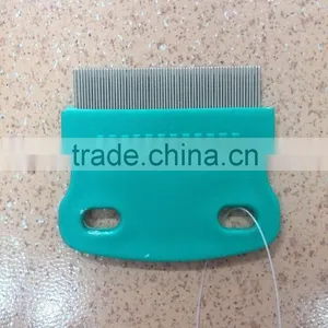 2016 Easy Clean Anti-allergic Pet Grooming Products Plastic Handle Big Stainless Steel Dog Comb thumbnail-3