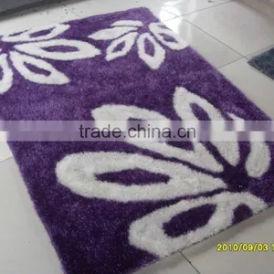 South Korea Silk Pure Color Rugs,hand Tufted Semi Circle Rug thumbnail-1