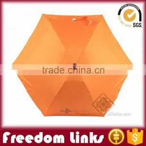 19 Inch 6K Orange Smart 5 Folding Umbrella Custom Logo thumbnail-4