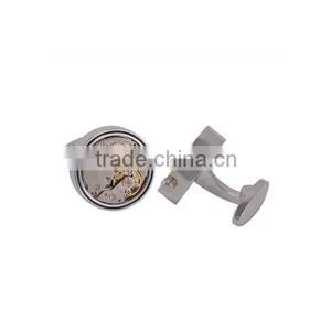 Copper Vintage Watch Cufflinks,floating Locket Watch Movement Cufflink thumbnail-2
