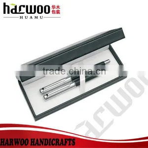 Leather Packing Case With a Outer Paper Boxes and Microfiber Insert Custom Logo Pen Box thumbnail-1