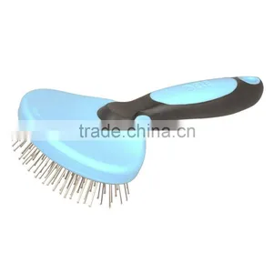 Pink Blue Pet Fur Hair Grooming Shedding Tool Dog Pet Cat Pins Brush Comb thumbnail-5