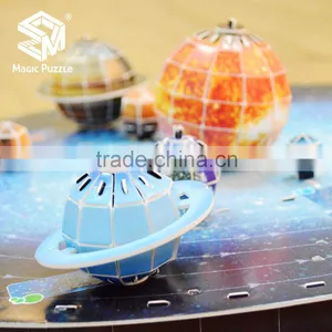 3D Paper Cardboard Jigsaw Puzzle Solar System thumbnail-5