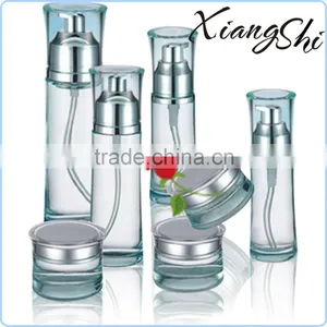 Pump Sprayer Cream and Lotion Glass Cosmetic Bottles Set thumbnail-1