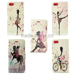 Happniess Girl Leather Case, Wallet Case Stand Cover for Iphone 7, for New Iphone Cover thumbnail-4