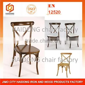Wood Cross Back Wedding Chair thumbnail-1