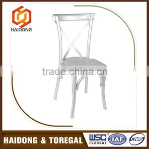 No Complain Wedding Decorations Wooden Banquet Rental Cross Back Chair thumbnail-1