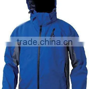 Good Quality Dark Blue Outdoor Hoody Rain Coat thumbnail-1